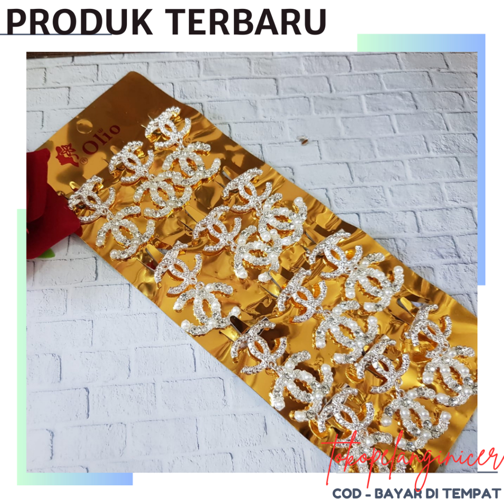 Bros Mini Model CC Pelangi Lucu _ Peniti Bross Dagu Bros Hijab Fashion wanita Tokopelanginicer