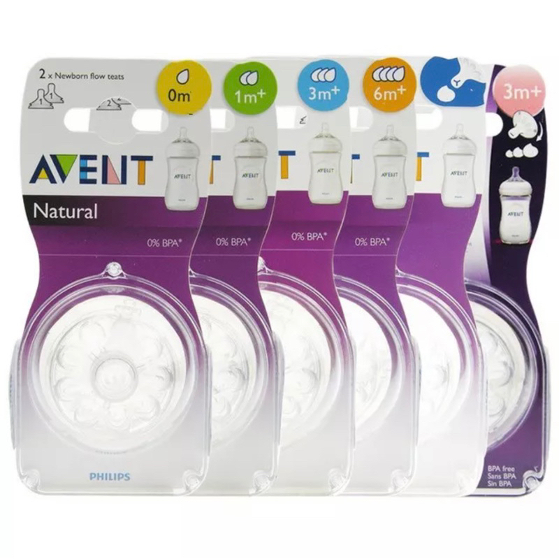 MYBEBE-[100%ORI] PHILIPS AVENT Teat Natural / Classic isi 2 / Nipple Replacement Dot Bayi Avent