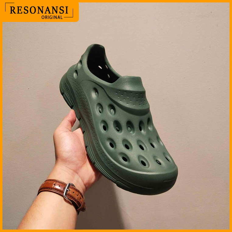 SANDAL PRIA TERBARU SKECHERS ORIGINAL ARCH FIT GO FOAM 1 HIJAU TUA