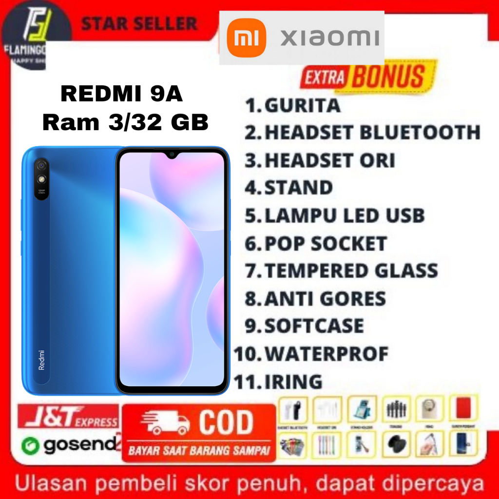 XIAOMI REDMI 9A 2/32GB & 3/32GB GARANSI RESMI XIAOMI