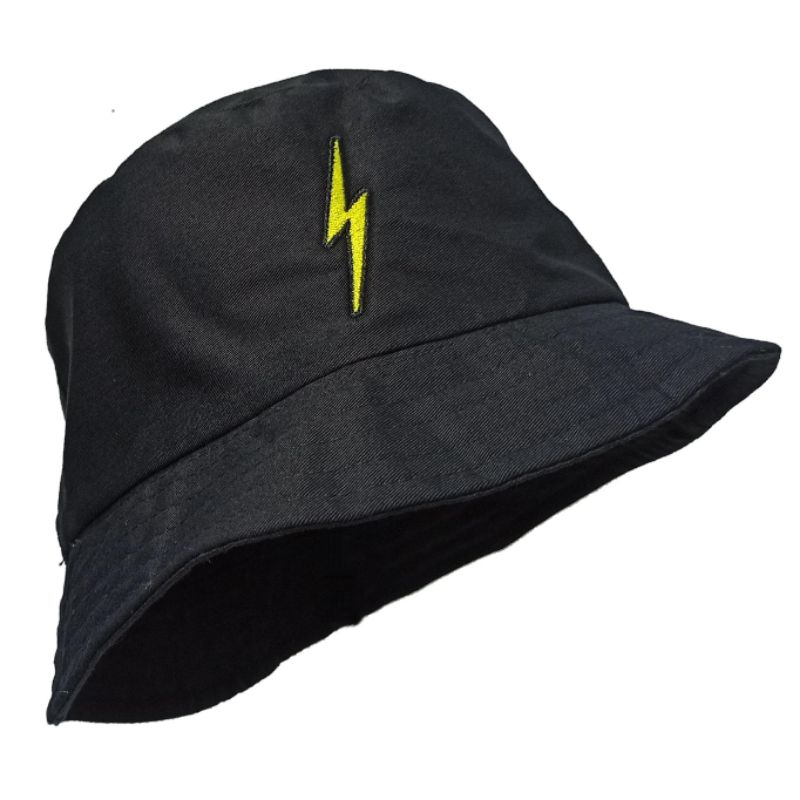 Topi Bordir Flash Petir Thunder PLN Listrik Snapback 5 Panel Baseball Cap Bucket Hat Five Panel