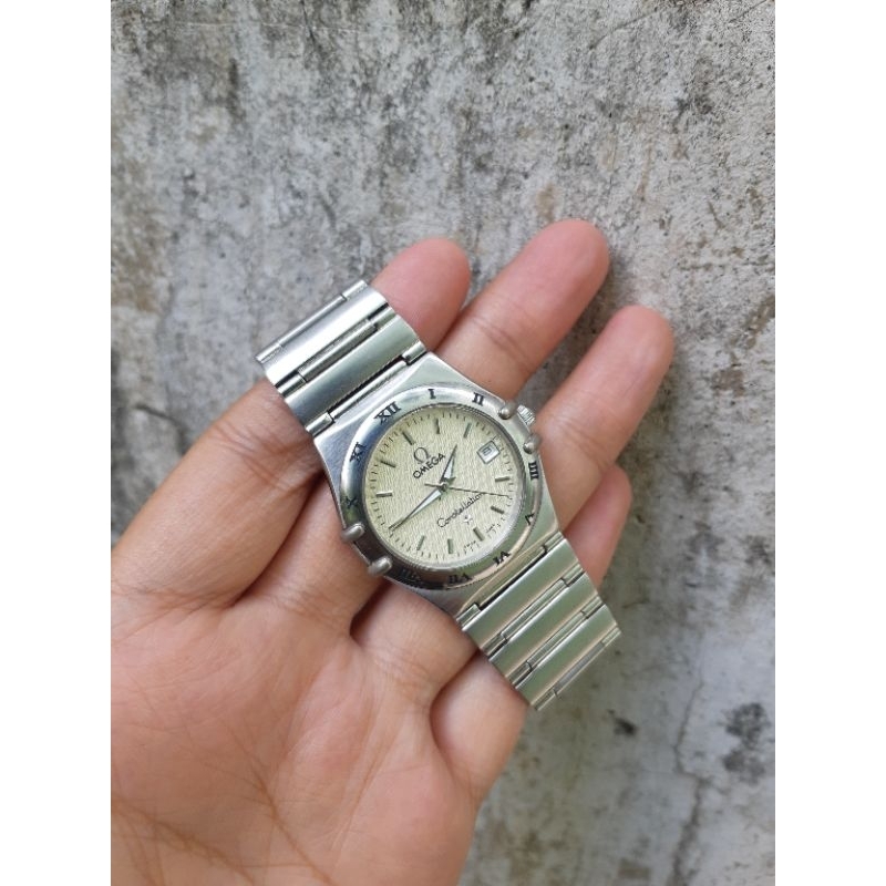 Jam Tangan Pria Baterai Stainless Mulus Omega Constellation Copy Nego Murah Normal bukan Titus Seiko