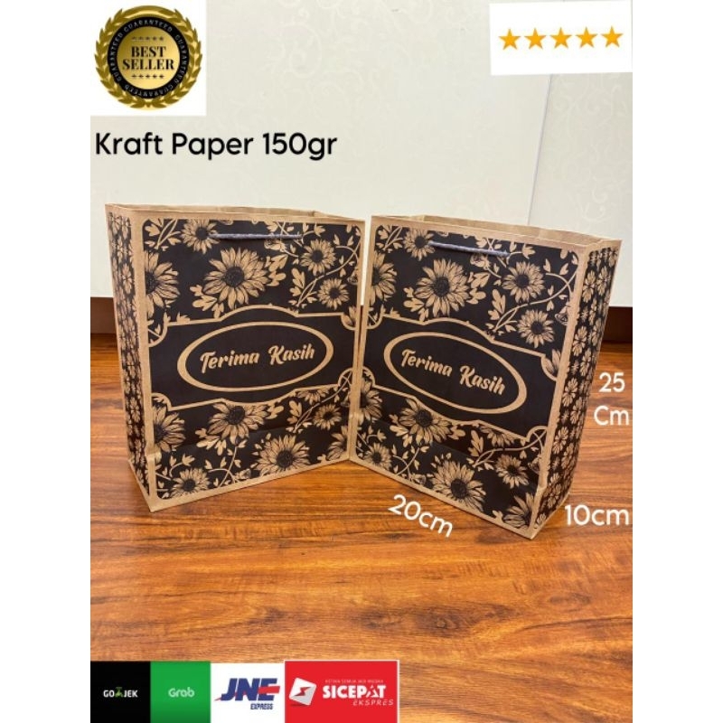 

PAPERBAG COKLAT MOTIF KEMBANG / TAS KERTAS MOTIF / PAPERBAG KERTAS MOTIF / GOODIEBAG MOTIF / TAS KERTAS / PAPERBAG