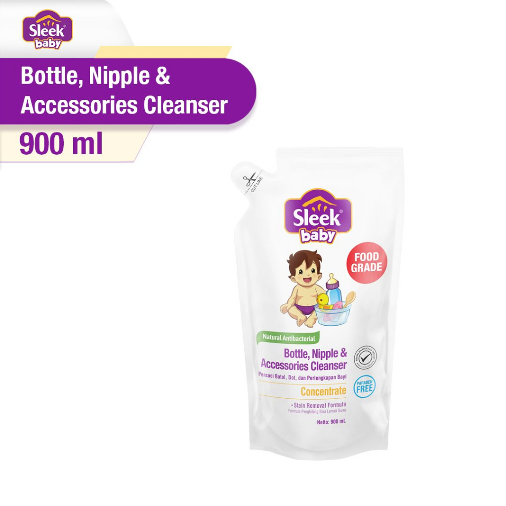 Sleek Baby Bottle Nipple Cleanser &amp; Accessories Pencuci Susu Botol Bayi 900 ml