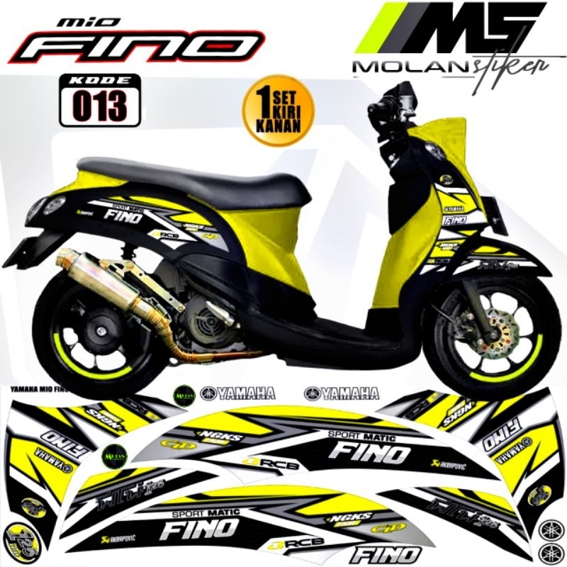 Decal Sticker Striping Variasi Fino Carbu / Fino 110 Karbu 2012-2013 / Yamaha Fino 115 Karbu / Fino 