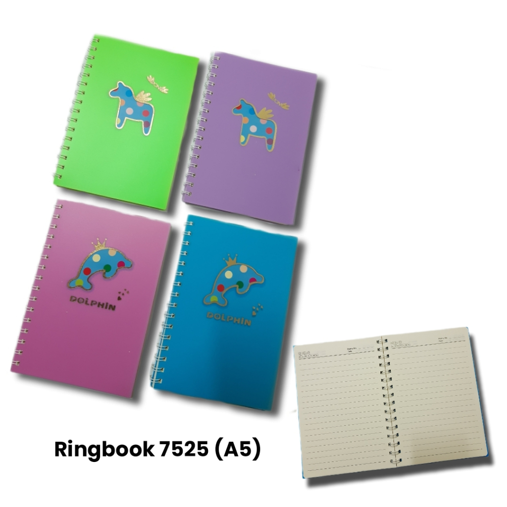 

Buku Tulis Catatan Spiral Ringbook A5 Garis Notebook Cover Lucu