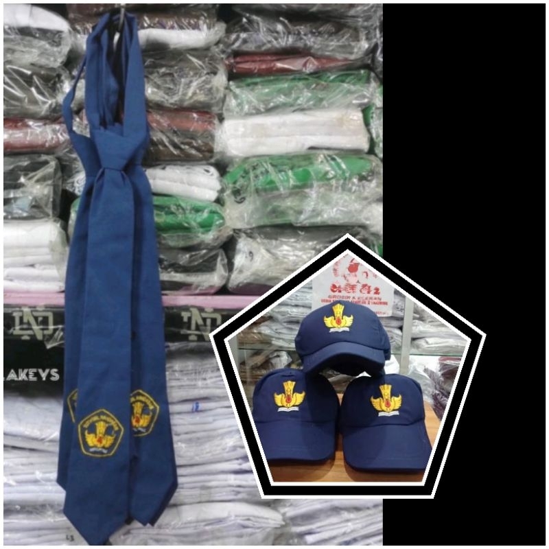 TOPI DAN DASI SEKOLAH PAKET , TOPI DASI SMP , TOPI DASI SD MURAH