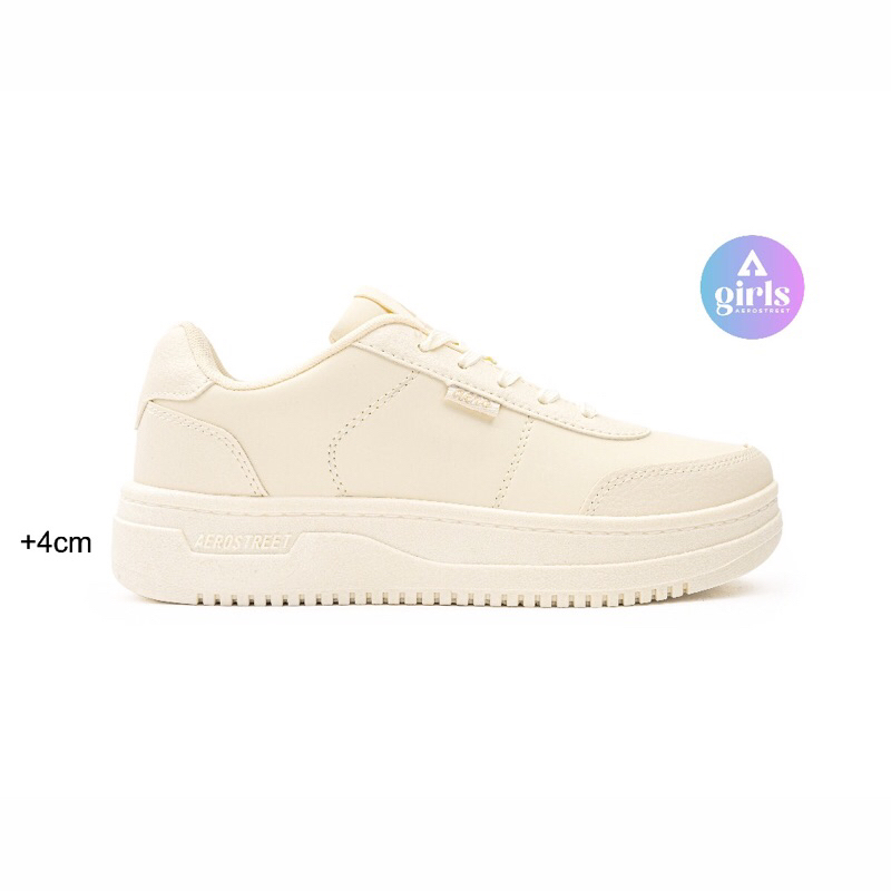 Aerostreet 37-40 Leona One Tone Natural - Sepatu Sneakers Casual Sport Pria Wanita Aero Street