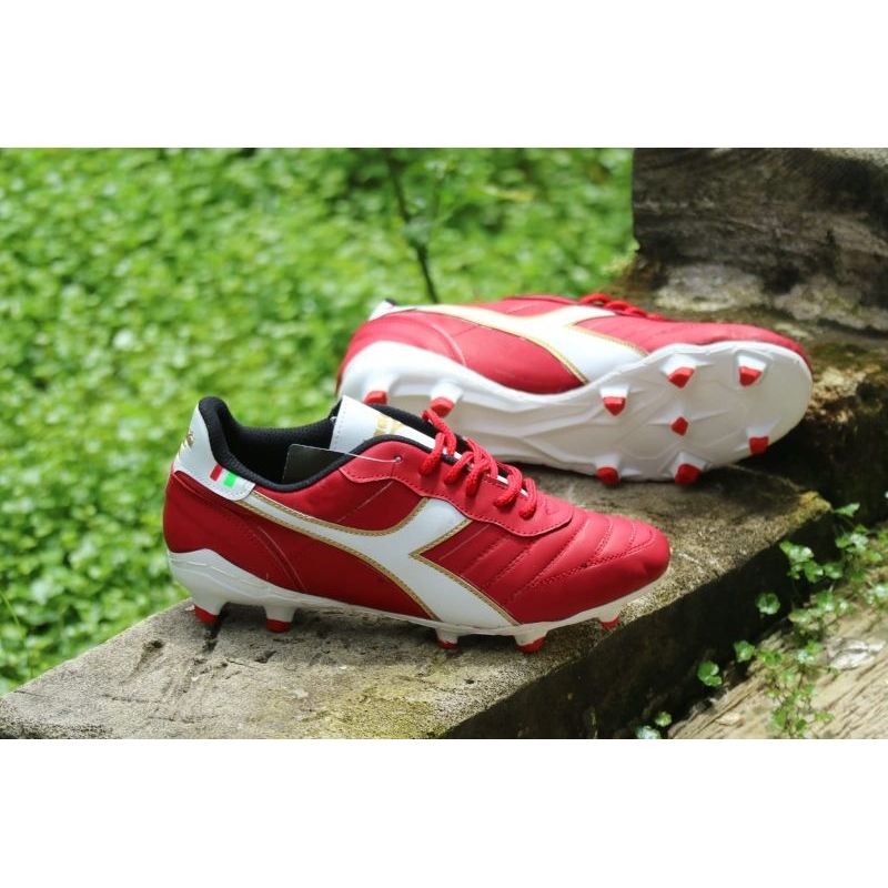 Sepatu bola pria dewasa diadora merah putih | 39 40 41 42 43