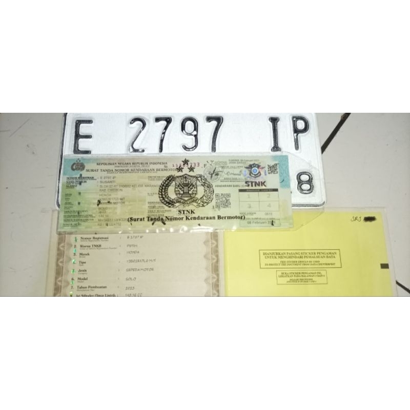 STNK BPKB Honda Sonic 2023 + Plat Putih