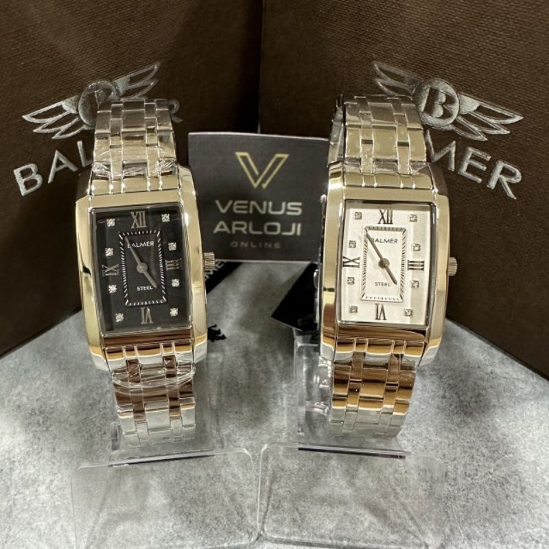 Jam Balmer BM 7957 S Wanita Rantai Silver Segi