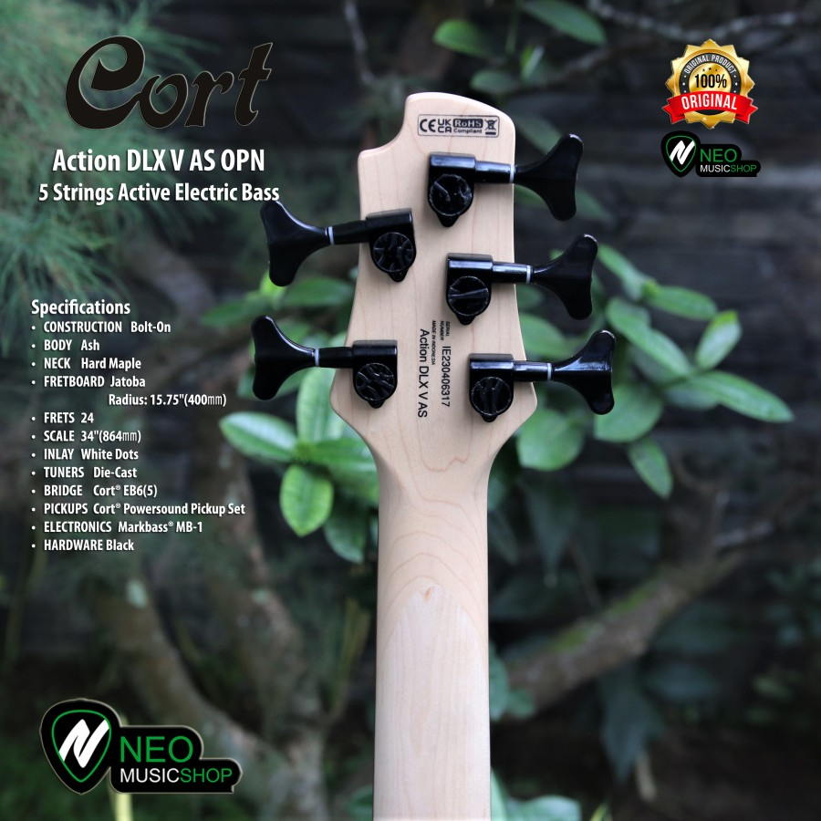 Cort Action DLX V AS OPN 5 Strings Active Electric Bass