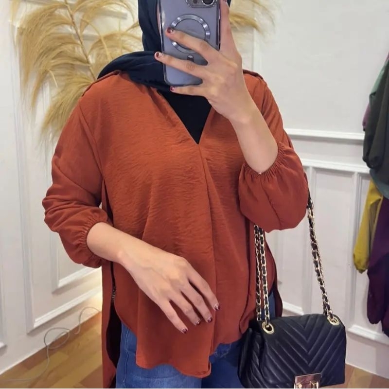 Livia blouse crinkle/ atasan blouse crinkle