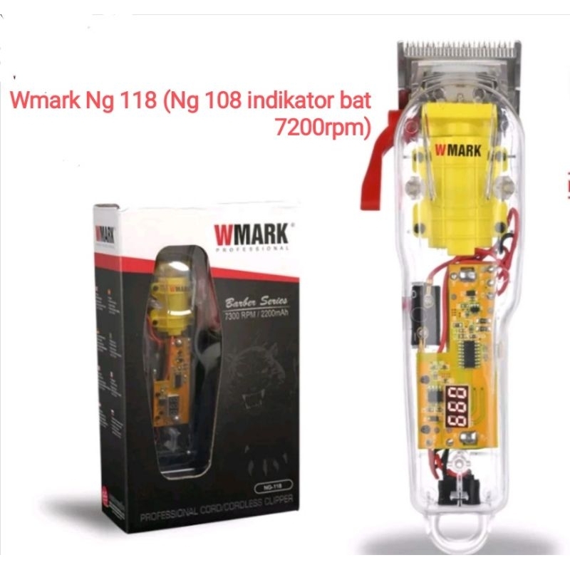 Wmark 118 / Wmark 108 clipper transparan original 7300rpm