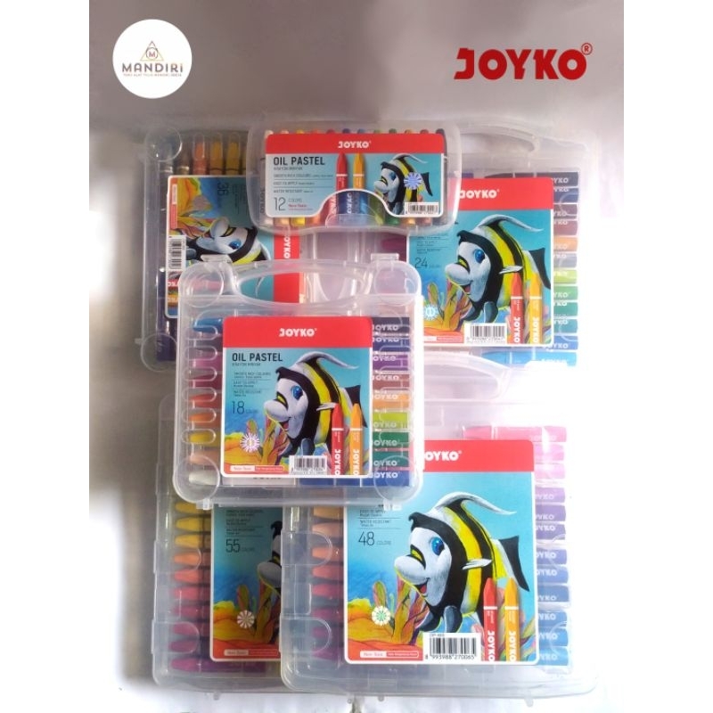 

[ 48 WARNA & 55 WARNA ] JOYKO®️ Oil Pastels (Krayon Minyak) : White Transparent Palette