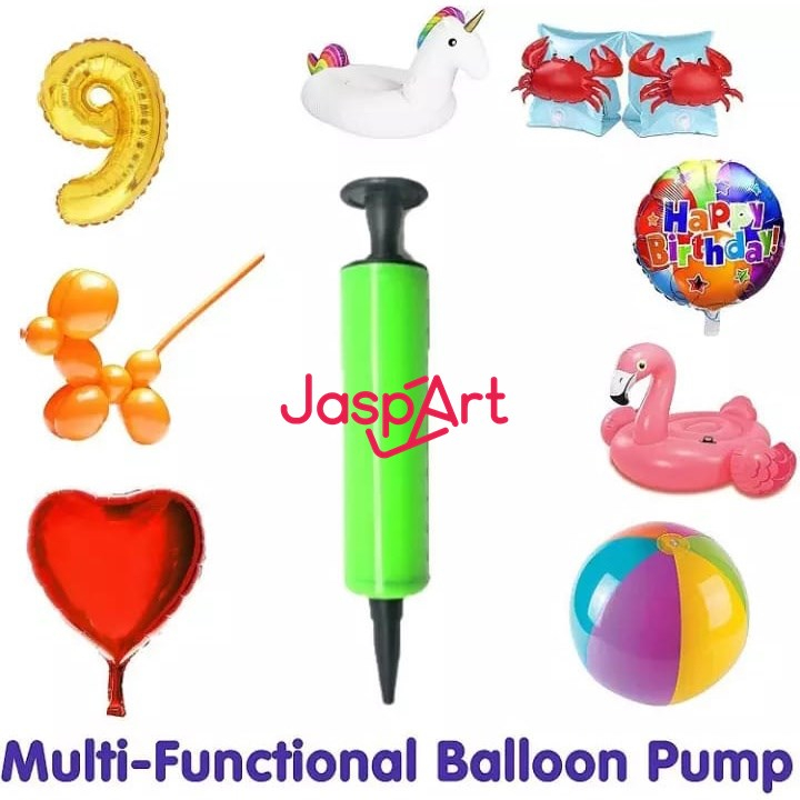 Pompa balon tangan / manual hand pump Alat Pompa Tiup Angin Balloon Bola Pelampung Ban Renang