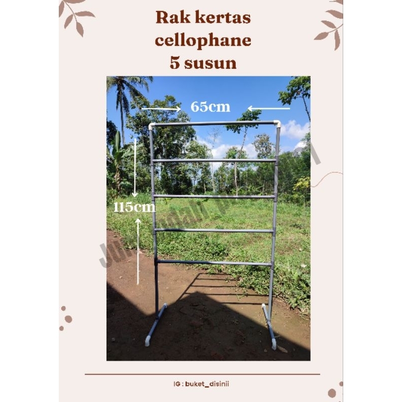 RAK KERTAS CELLOPHANE/RAK KERTAS BUKET/RAK KERTAS KADO/RAK MULTIFUNGSI/RAK JILBAB/GANTUNGAN KERTAS C