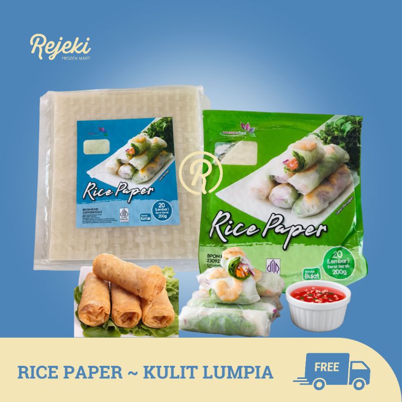 

Java Rice Paper Kulit Lumpia Vietnam 20" - Rejeki Frozen Mart