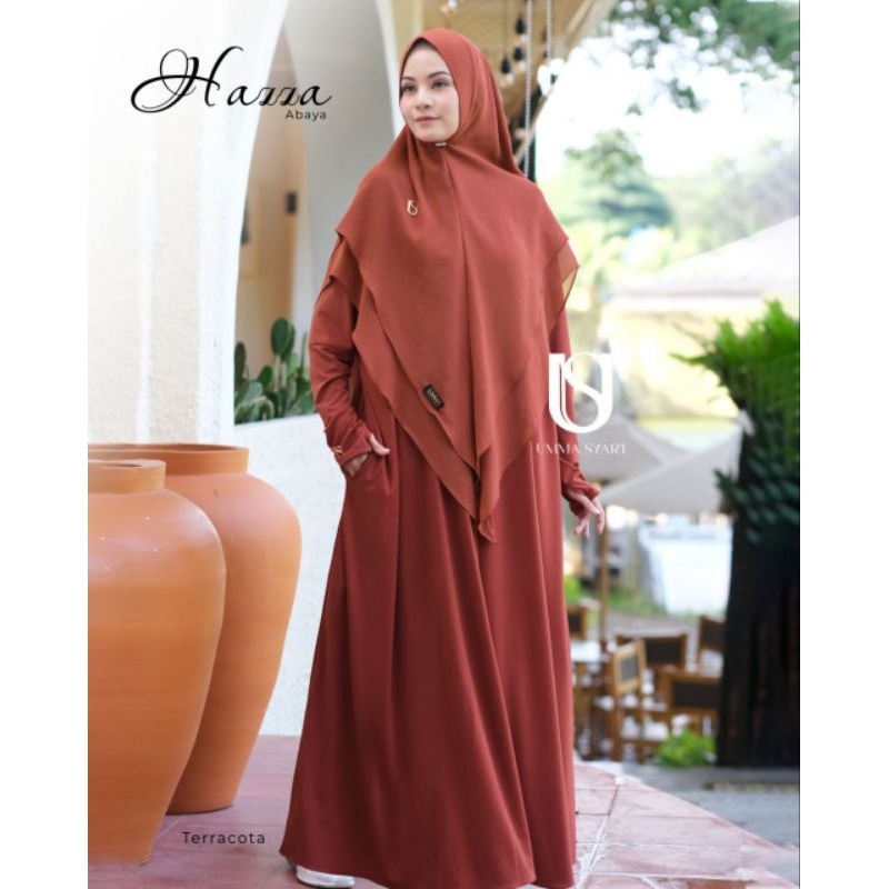 ABAYA HAZZA UMMA SYARI |GAMIS POLOS JERSEY SYARI