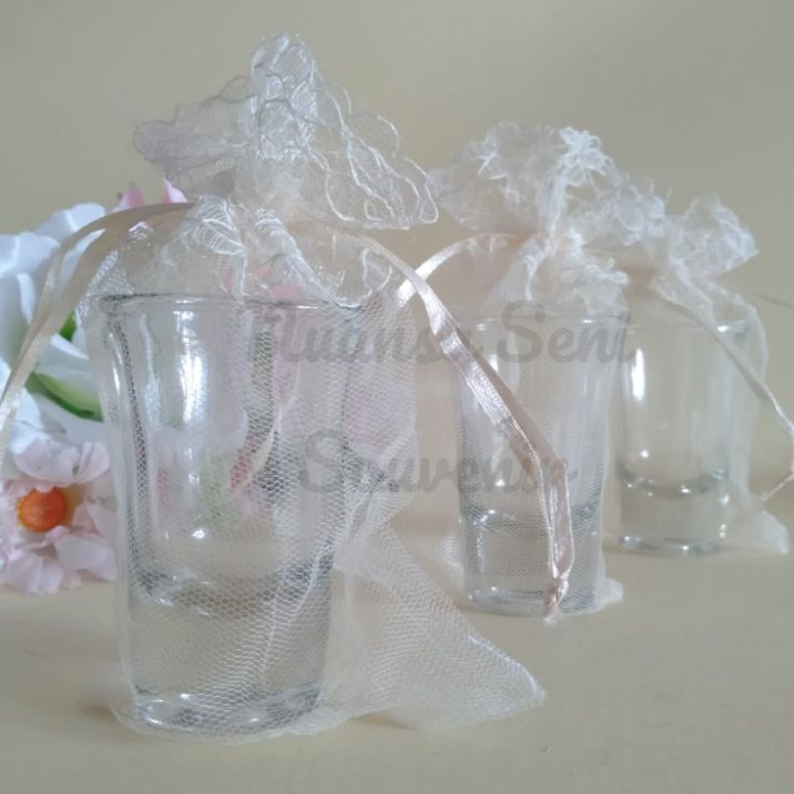 Souvenir Gelas One Shot Gelas Sloki Heavy Base Shooter Glass Gelas Anggur Wine Kaca 40ml