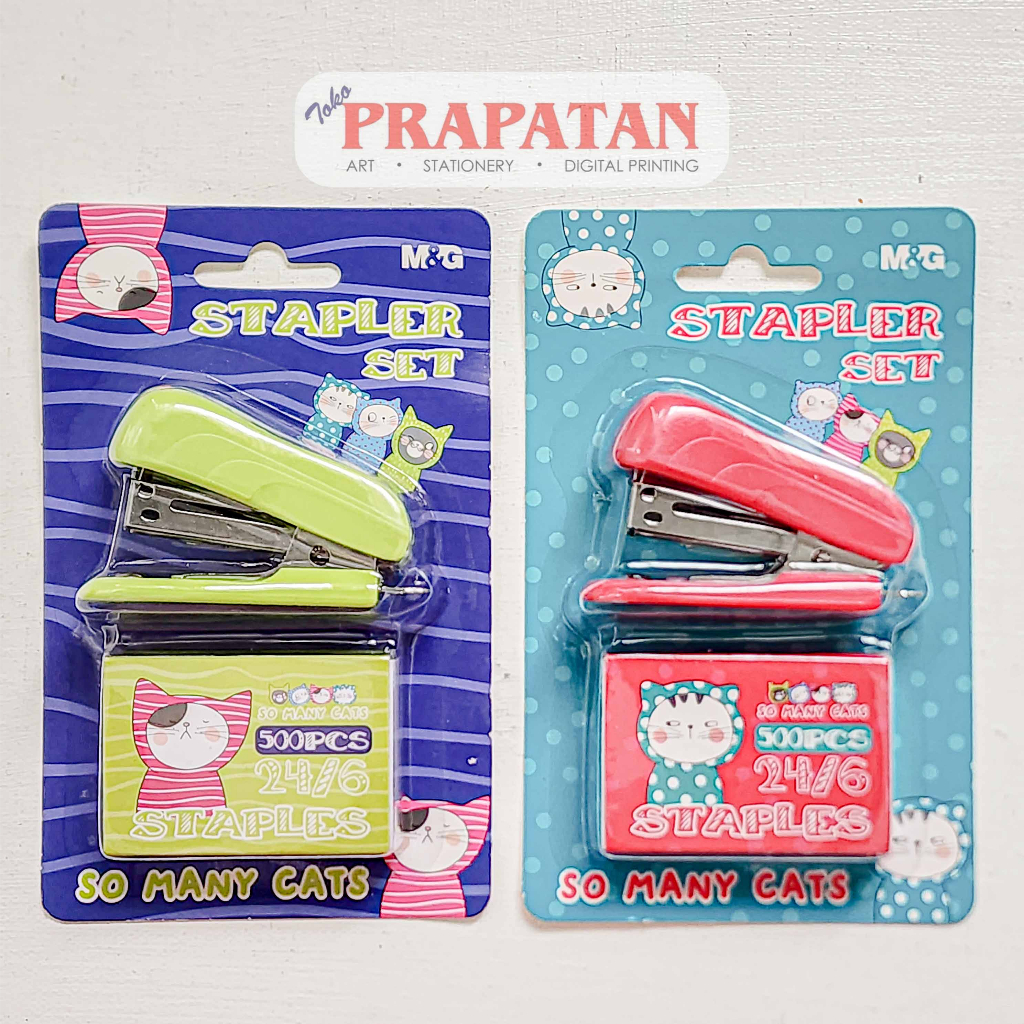 M&amp;G So Many Cats Stapler Set ABS916 | Jepretan