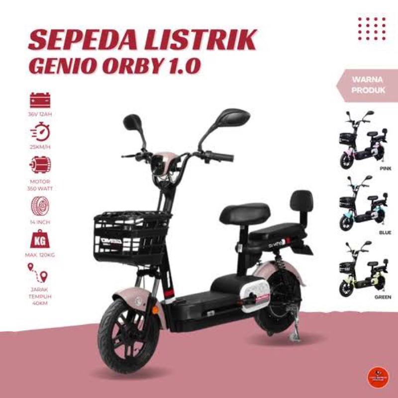 Sepeda Listrik Dewasa Anak Genio Orby