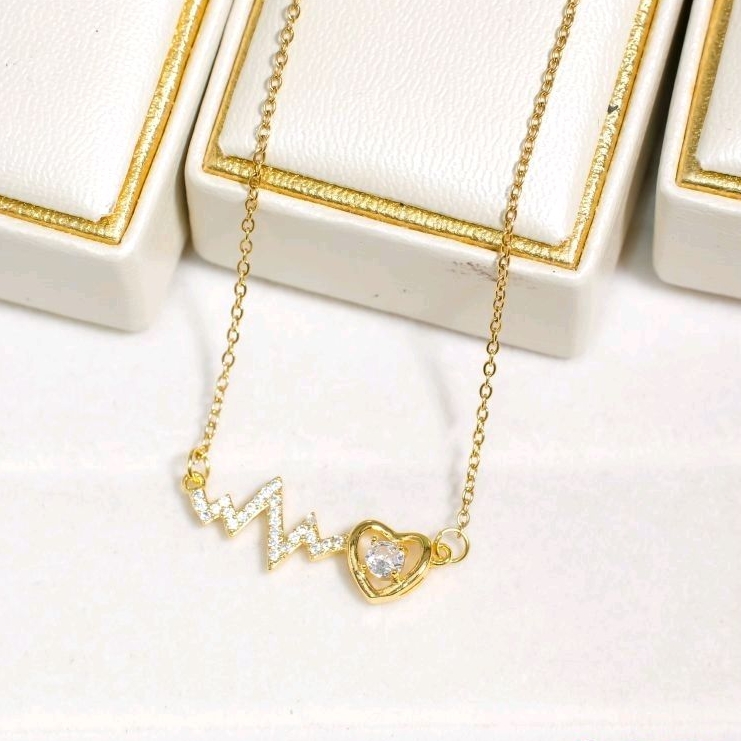 PERHIASAN KALUNG WANITA GOLD ASLI TITANIUM