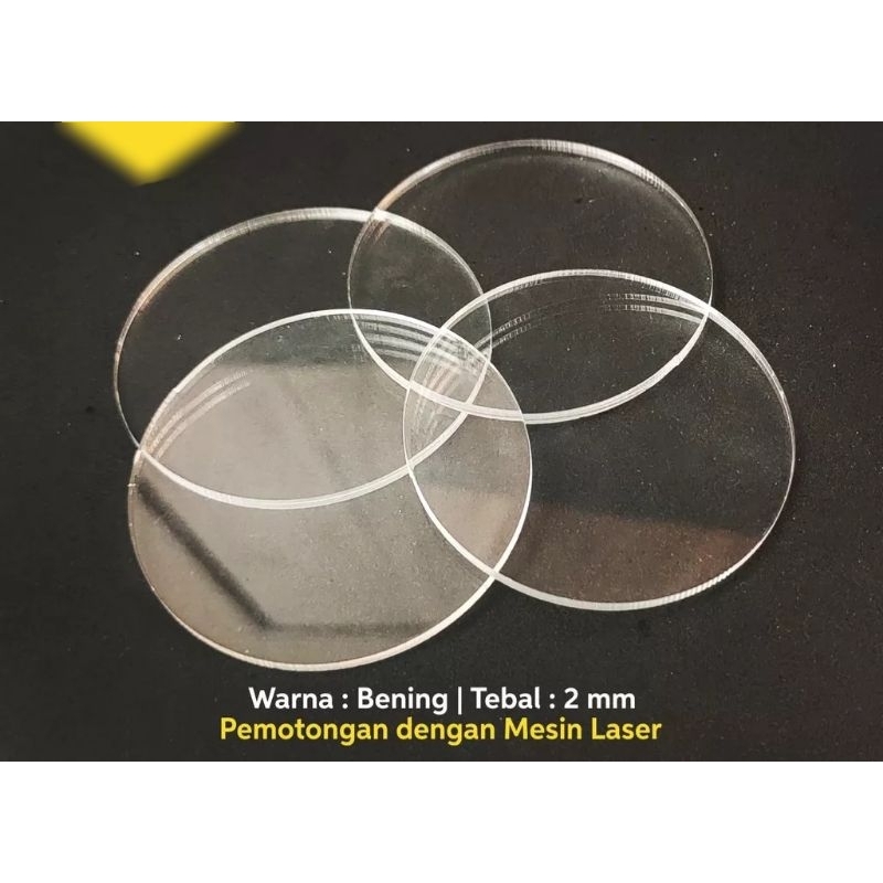

Akrilik lembaran bulat diameter 10 cm tebal 2 mm