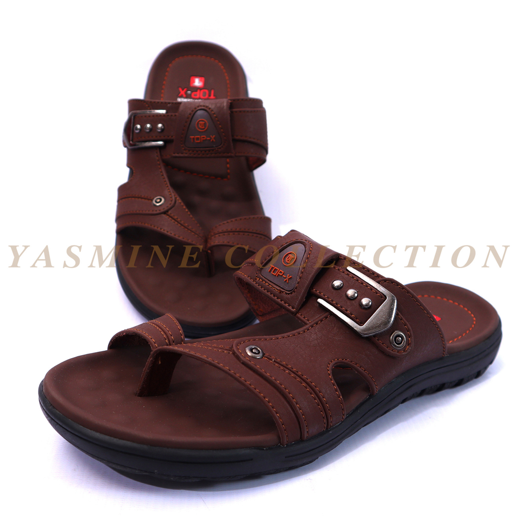 Sandal Trendy Pria Travel Kulit Asli Impor Best Seller