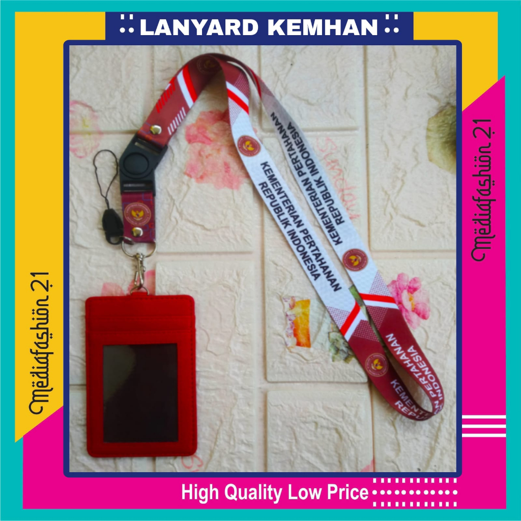 

Lanyard Tali Gantungan ID Card KEMHAN (KEMENTERIAN PERTAHANAN) Free Strap Gantungan HP/Flashdisk