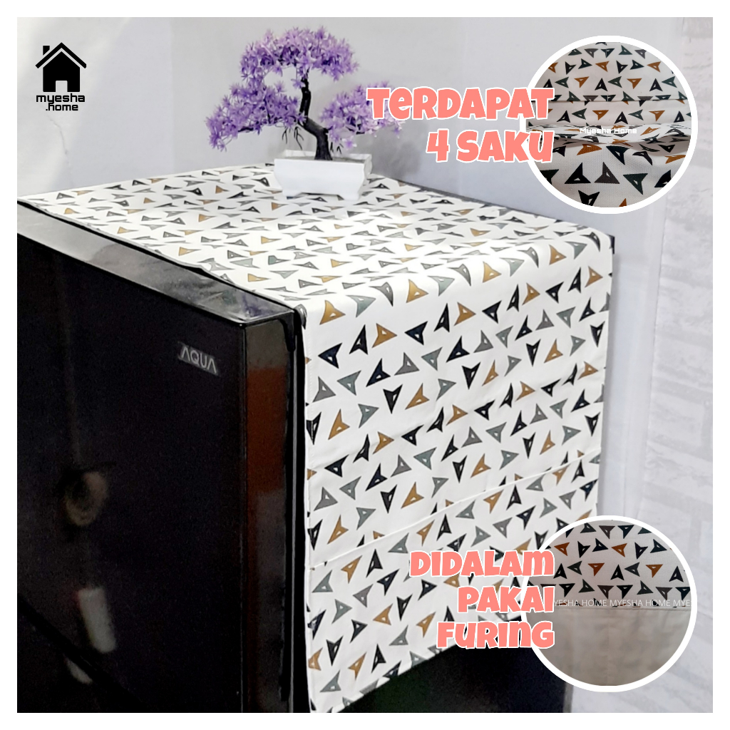 Cover Kulkas 1 Pintu Sarung Kulkas 2 Pintu Tempat Kulkas Tutup Kulkas Motif Panah Compas