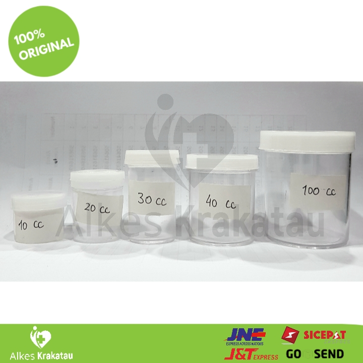 Pot 10 20 30 50 100 ml cc / Pot Plastik / Pot Salep / Pot Urine