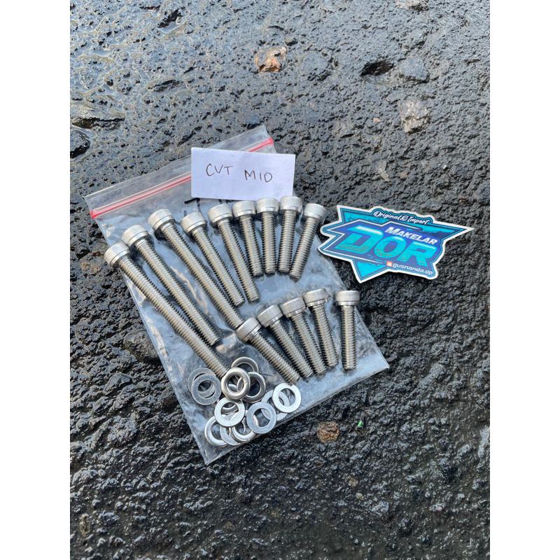 Baut L Block Blok mesin CVT Yamaha Mio Sporty Soul Karbu & Mio lama Stainles stainlis