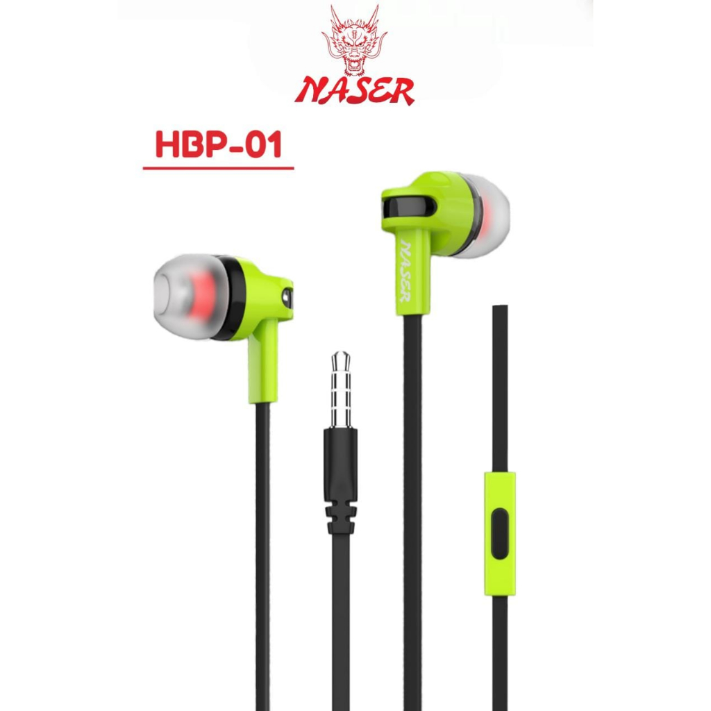 NASER HANDSFREE HBP-01 / Handsfree Jack Universal / Extra Bass / Earphone Cable + Mic