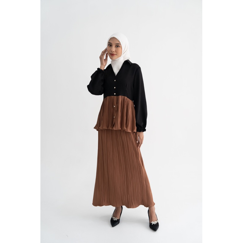 IWEARGRACIE - ALISA TOP PLEATS  LONG SLEEVE / KEMEJA LENGAN PANJANG / BLOUSE LENGAN PANJANG / KEMEJA HIJAB