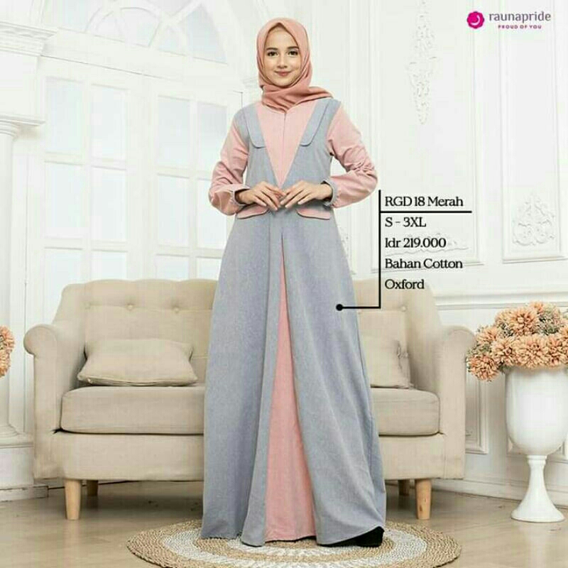 BAJU GAMIS RGD 18 MERAH BY RAUNA