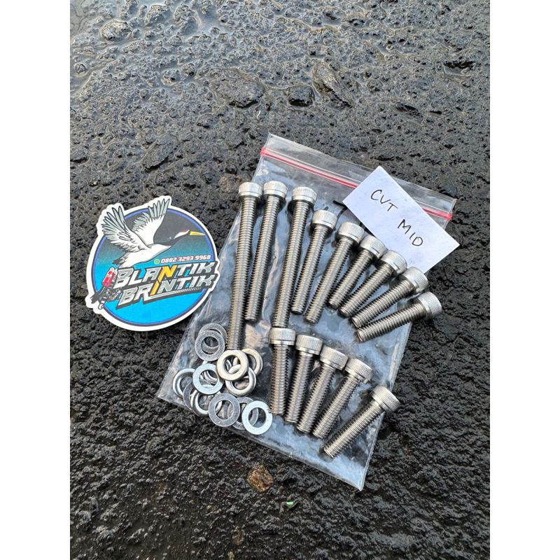 Baut bak mesin stenlis mio 5tl mio smile baut mesin mio stenlis baut L mesin stenlis yamaha mio set 