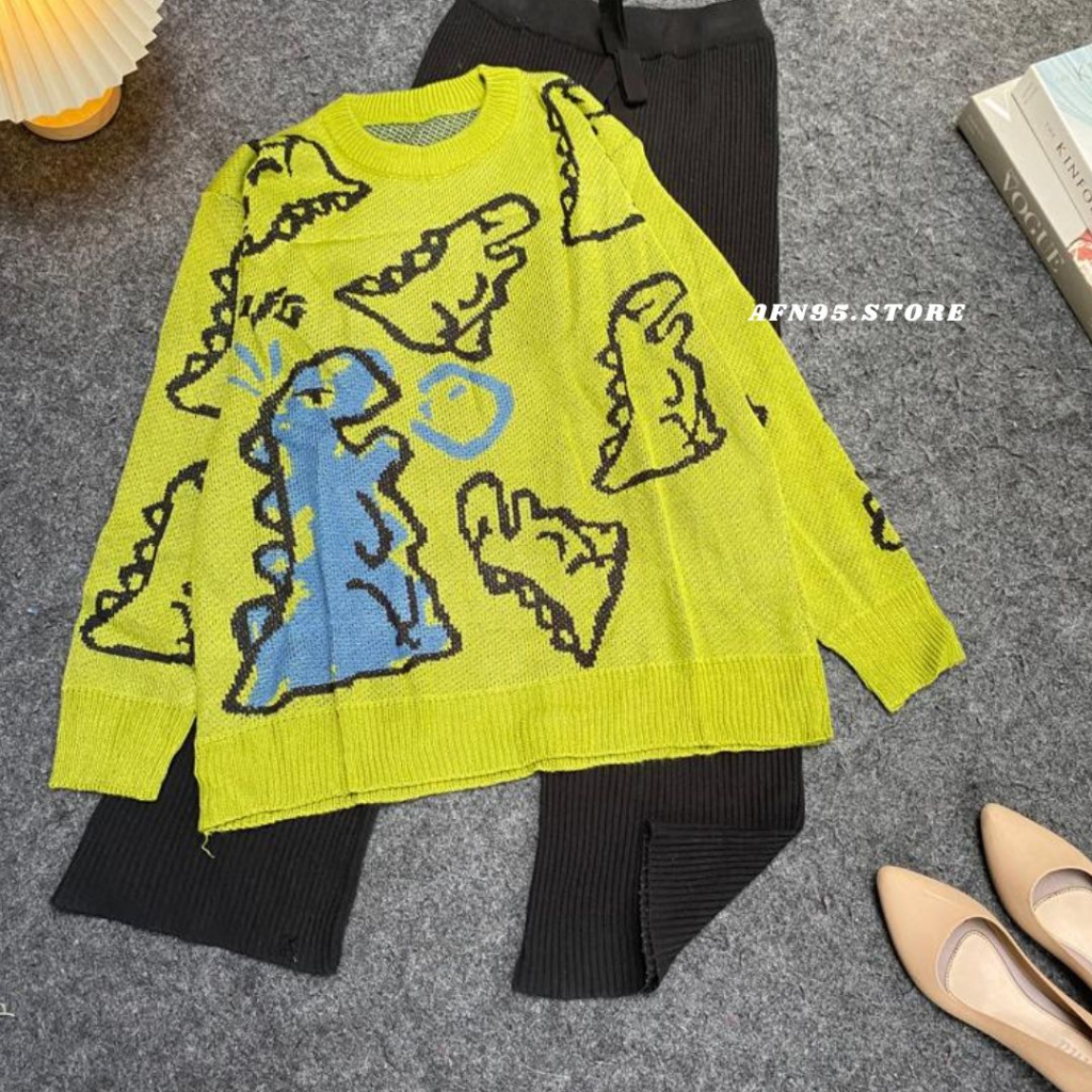 ONE SET DINO OVERSIZE SWEATER RAJUT UNISEX