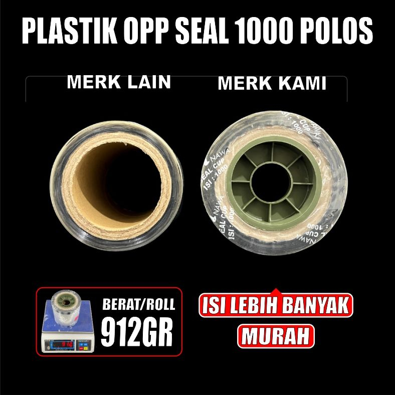 Plastik Seal Press Cup 1000 Lid Tutup Sealer Polos Kartun Per Dus SBY