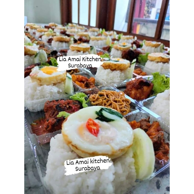 

Nasi rames Ayam bakar MINIM ORDER 20Pax