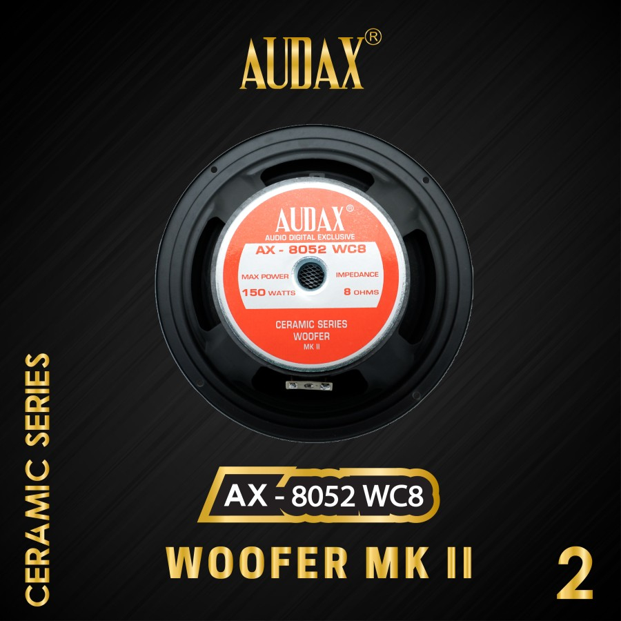 Speaker Pasif 8 inch Audax AX-8052 WC8 Ceramic Series Woofer MK II