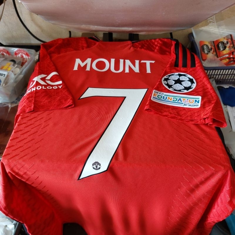 (NAMESET DOUBLE LAYER) JERSEY BOLA MU HOME MANCHESTER UNITED PLAYER ISSUE PI 2023/2024