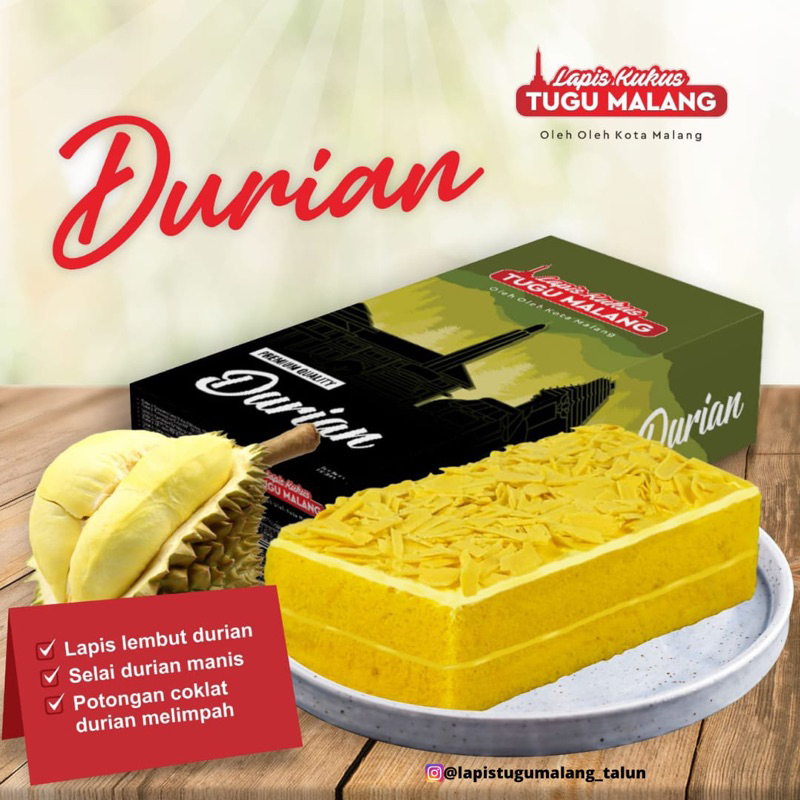 

Lapis Kukus Tugu Malang Durian Lovers free bubble dan dus