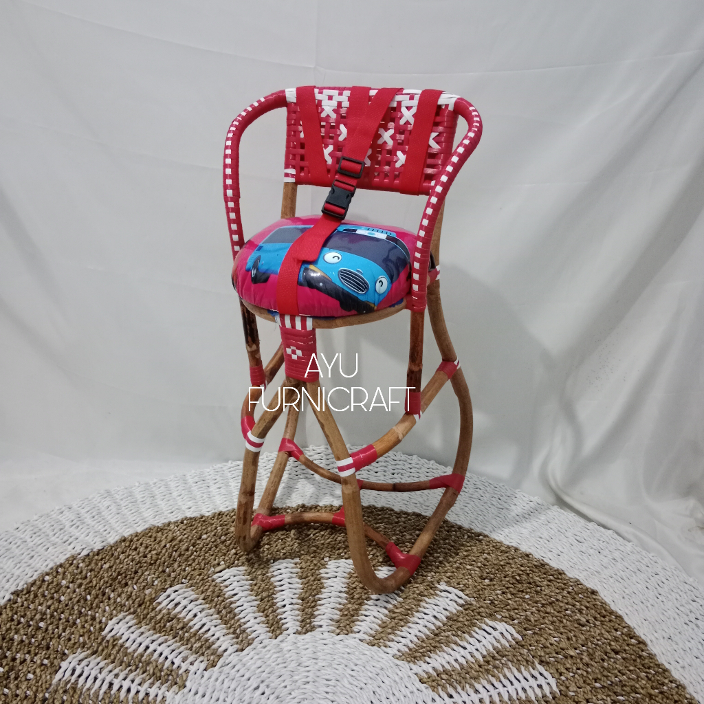 Boncengan Anak Motor Matic ANYAMAN POLOS GRATIS SABUK dan BANTAL / Kursi Rotan / Kursi Bayi