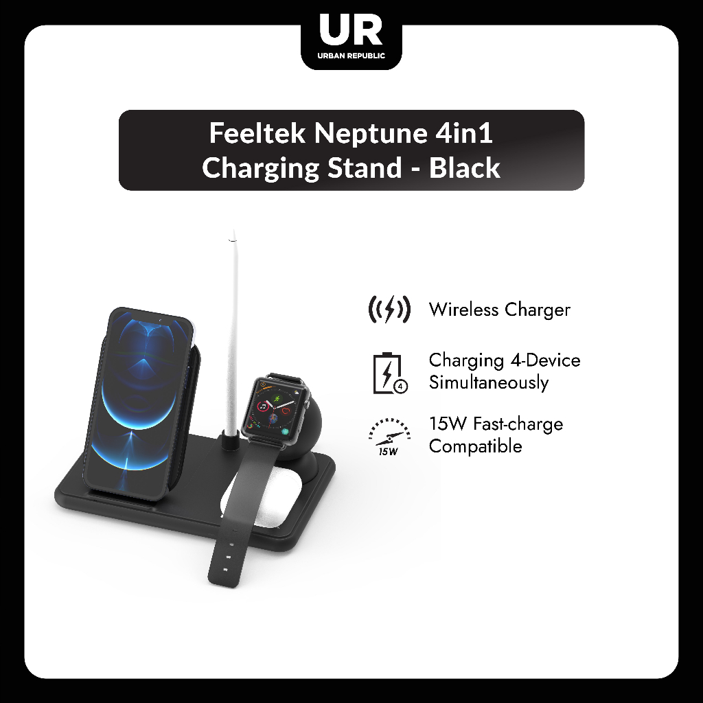 Feeltek Neptune 4in1 Charging Stand - Black