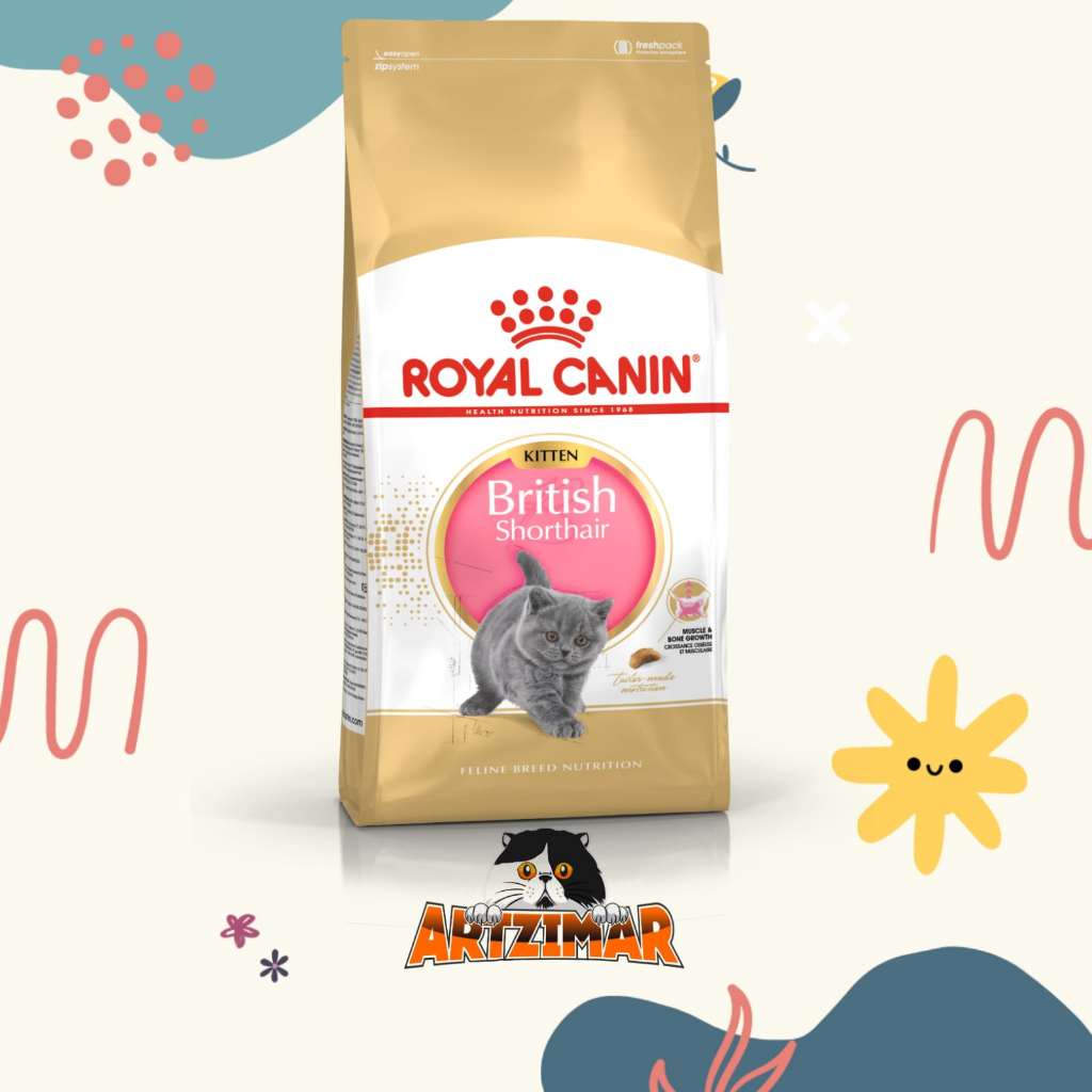 Royal Canin British Shorthair Kitten (2kg) Dry Makanan Anak Kucing - Feline Breed Nutrition Untuk An