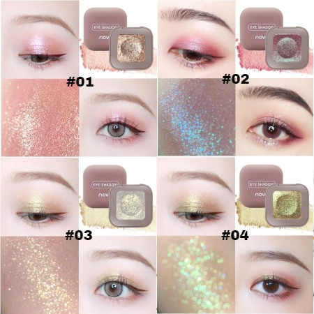 NOVO Glitter Eyeshadow Make up Shimmer Eyeshadow Pallette Waterproof ORIGINAL Novo Eyeshadow