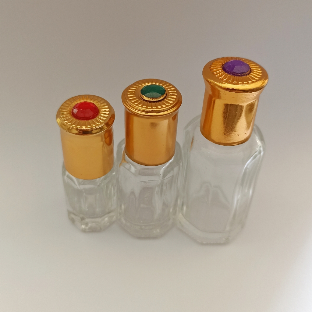 Botol Parfum Kaca Kosong Model Permata Roll On 3 ML 6 ML 12 ML