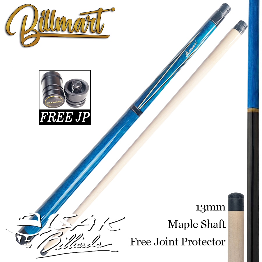 Billmart Blue Jump/Break Cue - Billiard Cue Stick Power Lompat Loncat