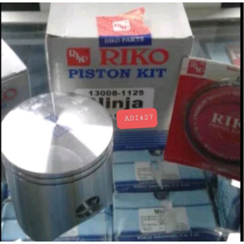 PISTON KIT SEHER SET RING KAWASAKI NINJA 150 R/RR 2 TAK OS/OVER SIZE 100 60 MM PEN 15 RIKO